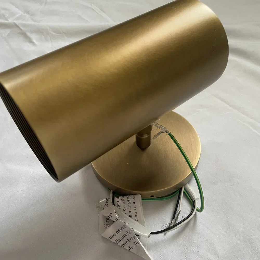 Restoration Hardware Lacquered Burnished Brass Champeaux Wall Sconce, Adjustable